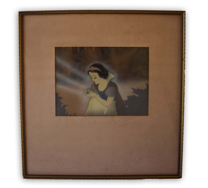 Original ''Snow White and the Seven Dwarfs'' Cel -- Featuring Snow White Holding the Bluebird